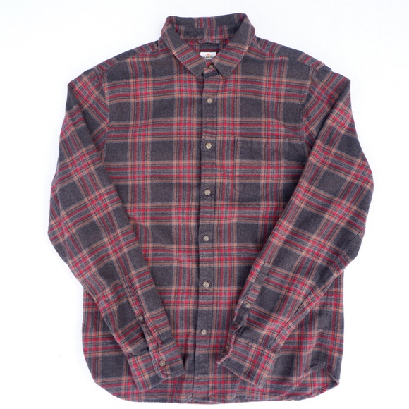 Marine Layer Other - Marine Layer Mens Medium Shirt Long Sleeve Casual Button Up Plaid Black Red